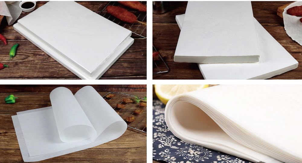 Pre-cut baking paper sheets and silicone coated parchment rolls